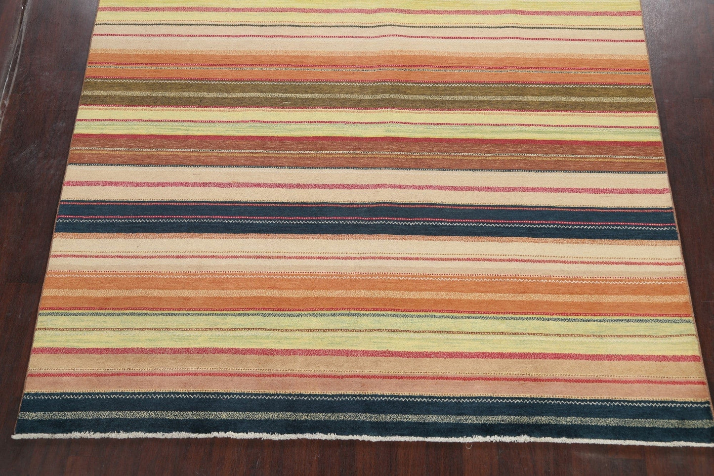 Striped Gabbeh Kashkoli Oriental Area Rug 8x10