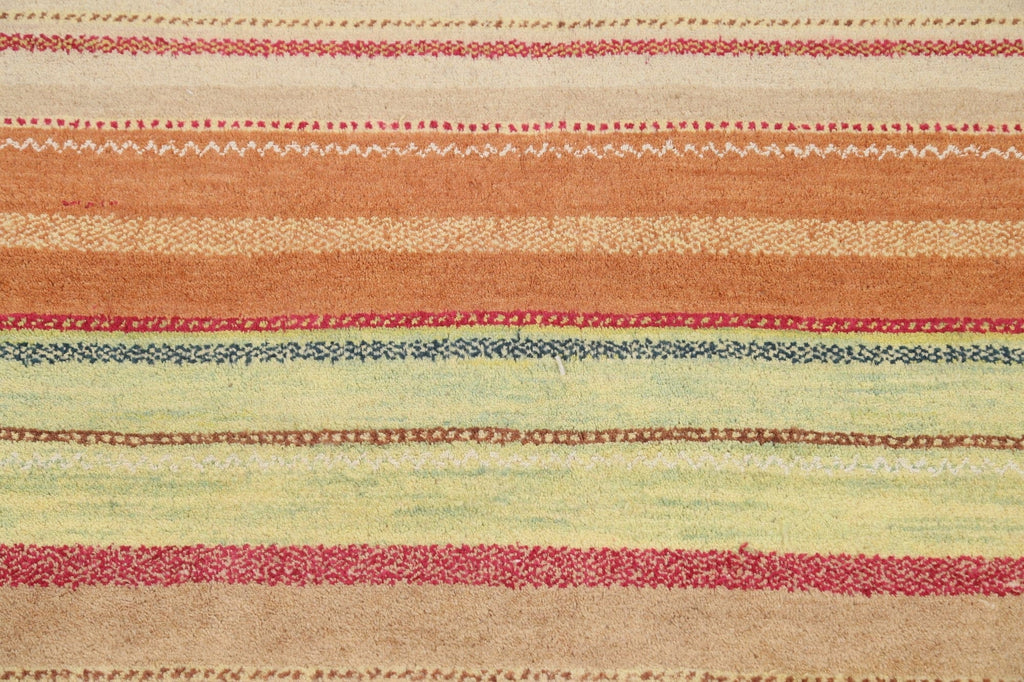 Striped Gabbeh Kashkoli Oriental Area Rug 8x10