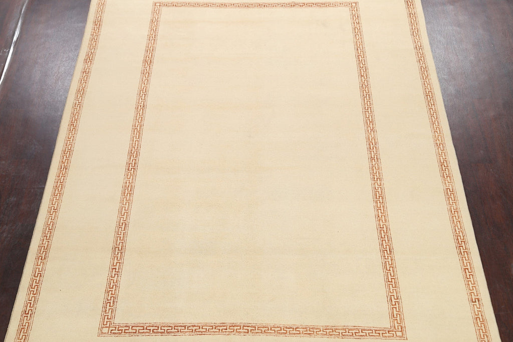 Modern Bordered Gabbeh Kashkoli Oriental Area Rug 8x11