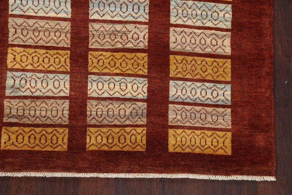 Modern Gabbeh Kashkoli Oriental Area Rug 6x10