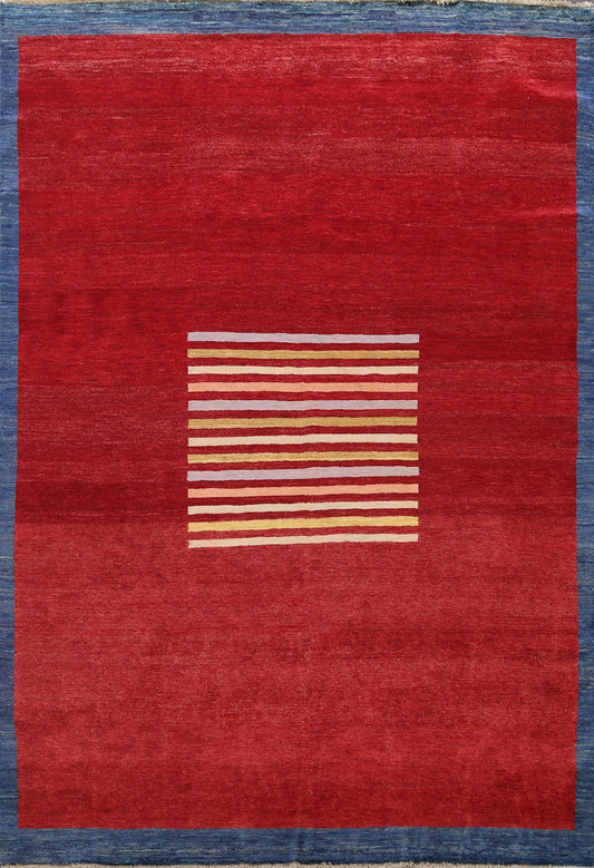 Modern Gabbeh Kashkoli Oriental Area Rug 7x8