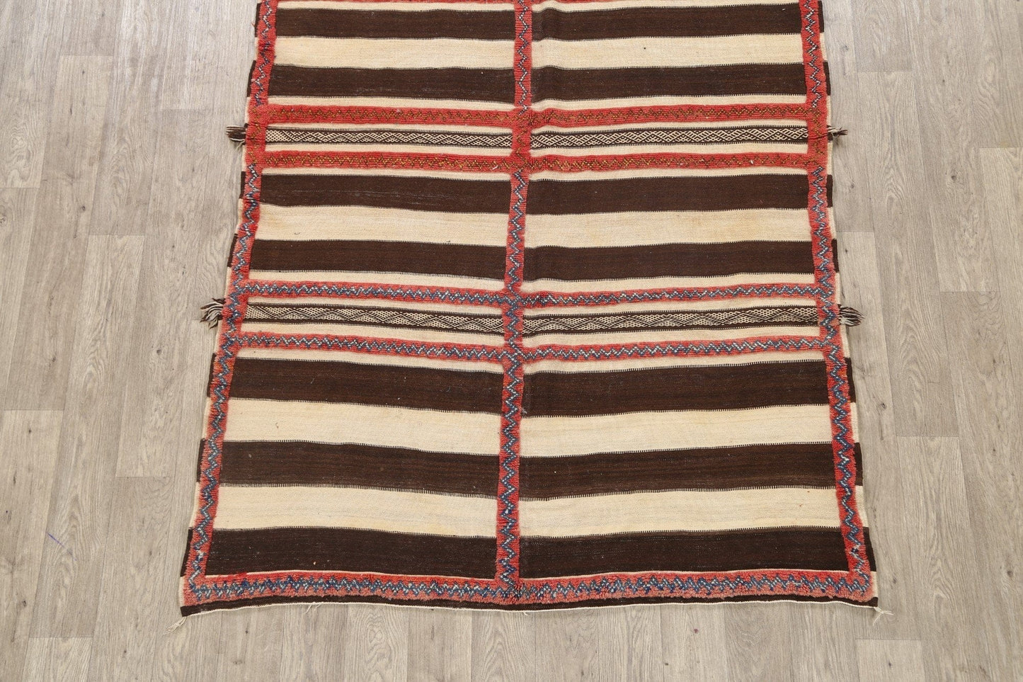 Stripe Tribal Moroccan Oriental Area Rug 5x8