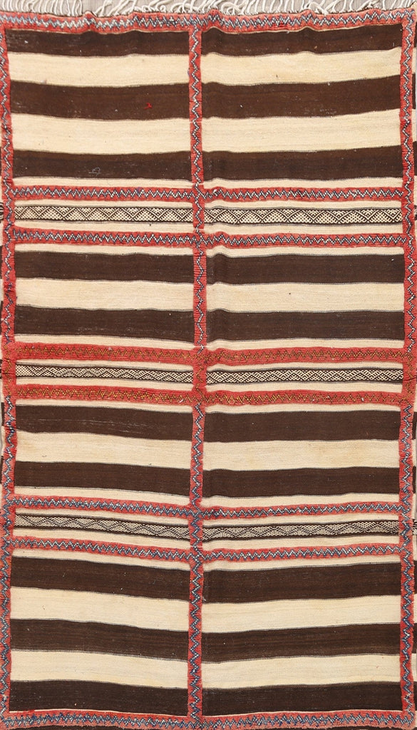 Stripe Tribal Moroccan Oriental Area Rug 5x8