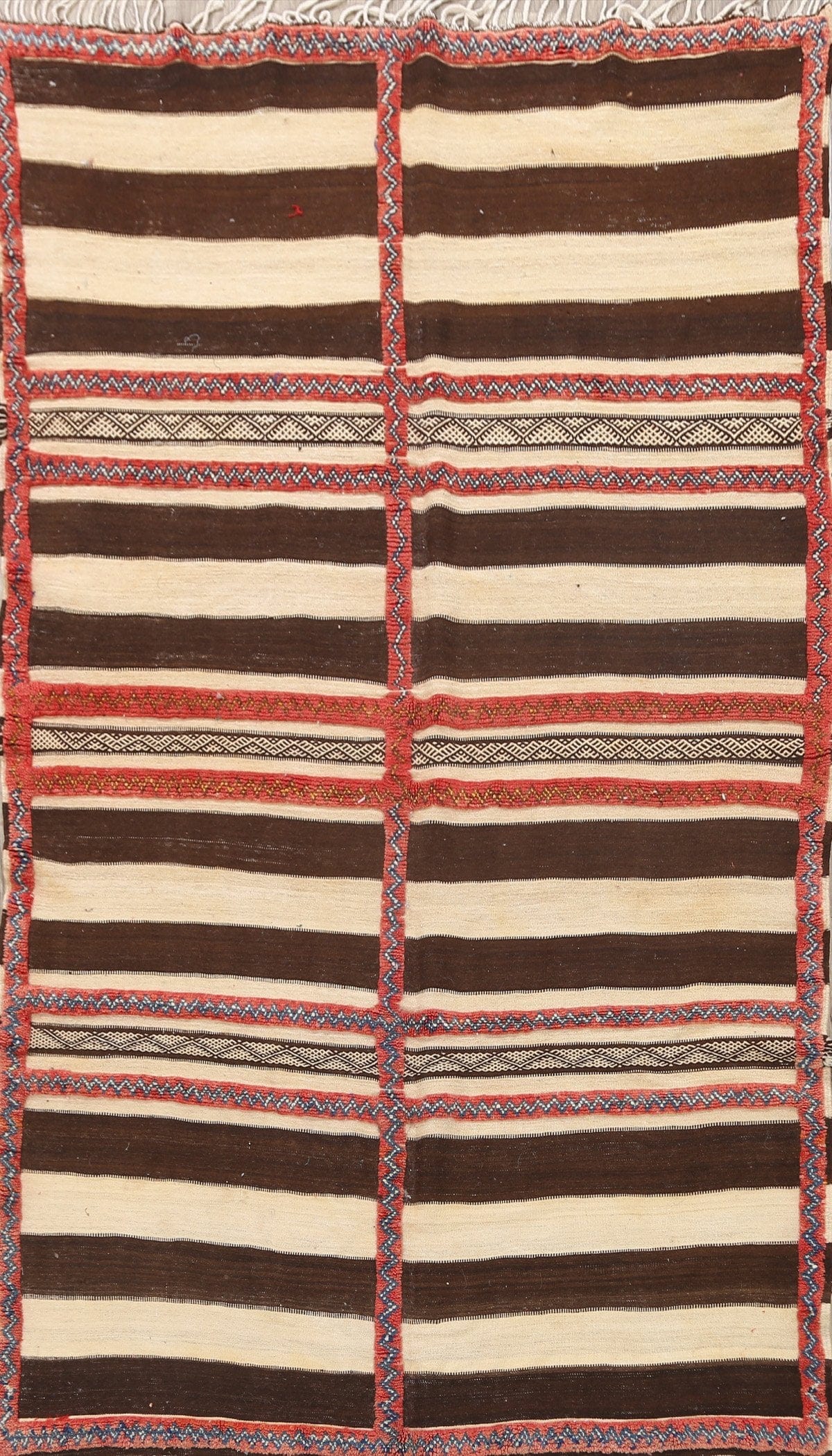 Stripe Tribal Moroccan Oriental Area Rug 5x8