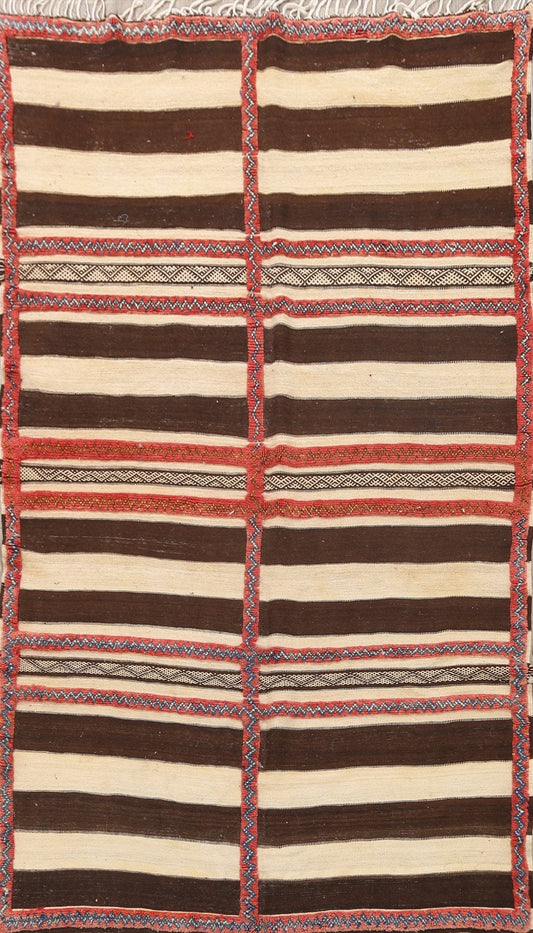 Stripe Tribal Moroccan Oriental Area Rug 5x8