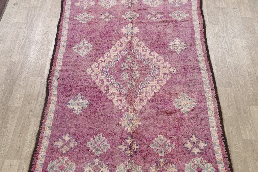 Antique Tribal Moroccan Oriental Area Rug 6x11