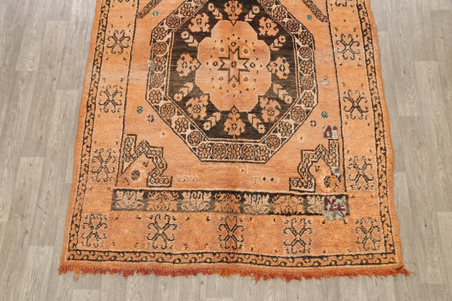 Antique Tribal Moroccan Oriental Area Rug 6x9