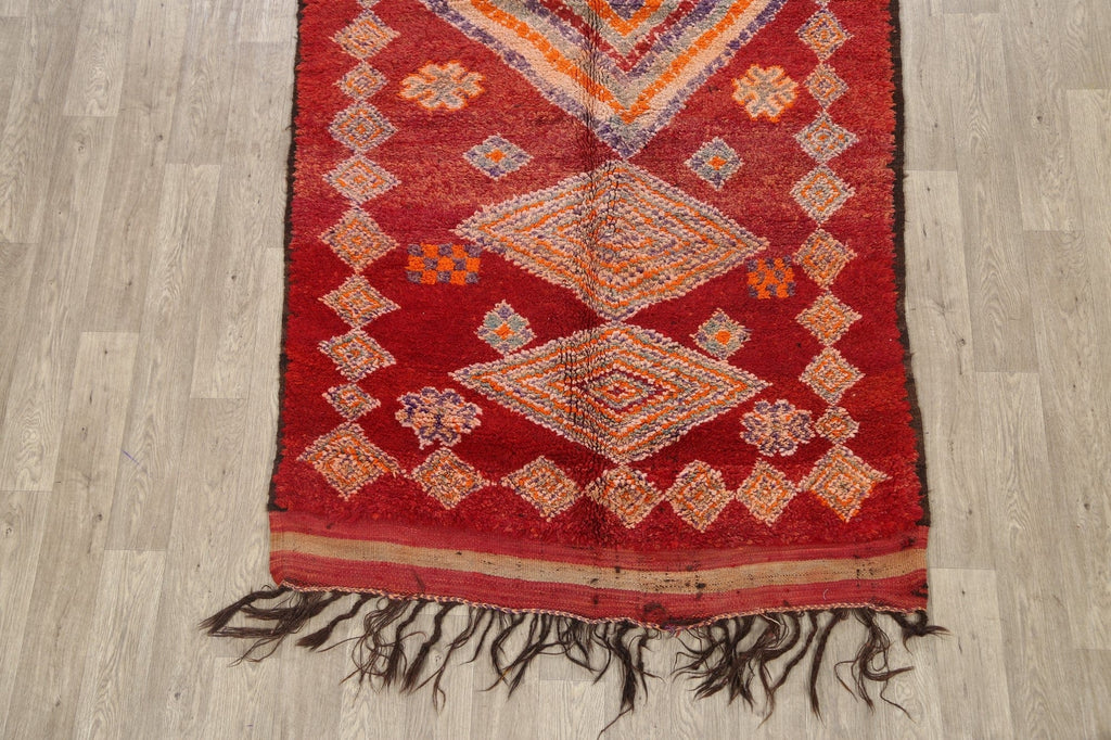 Tribal Moroccan Oriental Area Rug 5x11