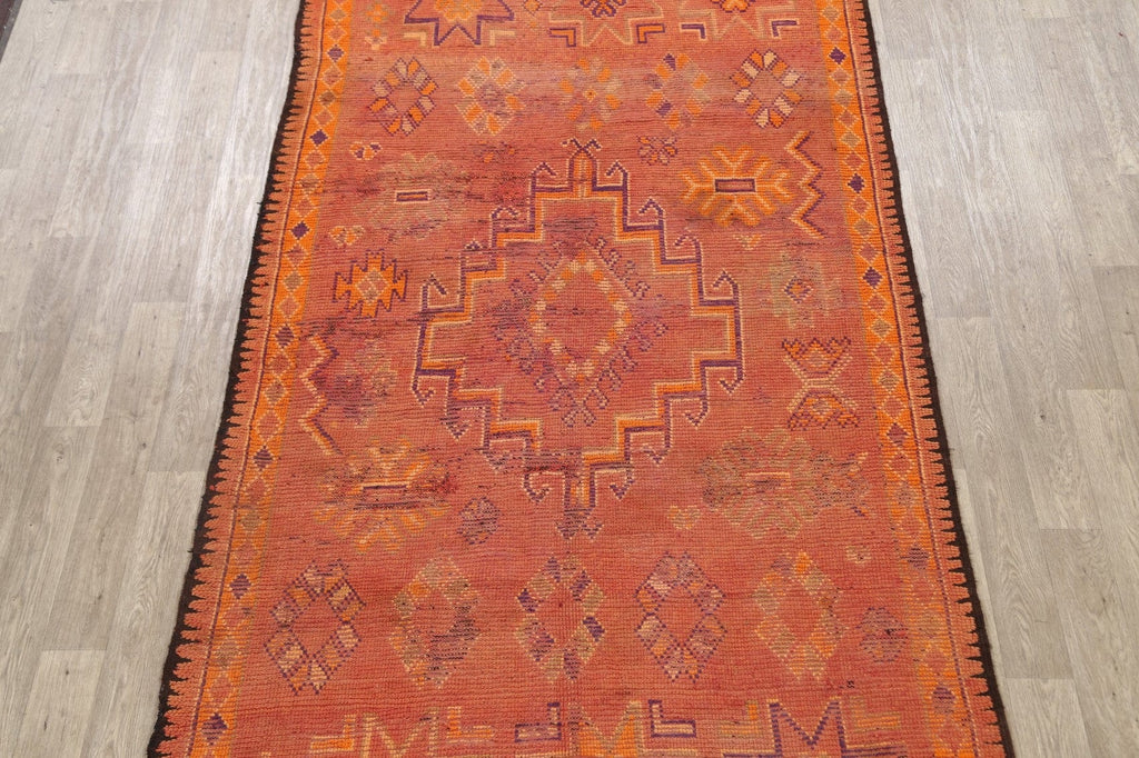 Antique Tribal Moroccan Oriental Area Rug 6x11