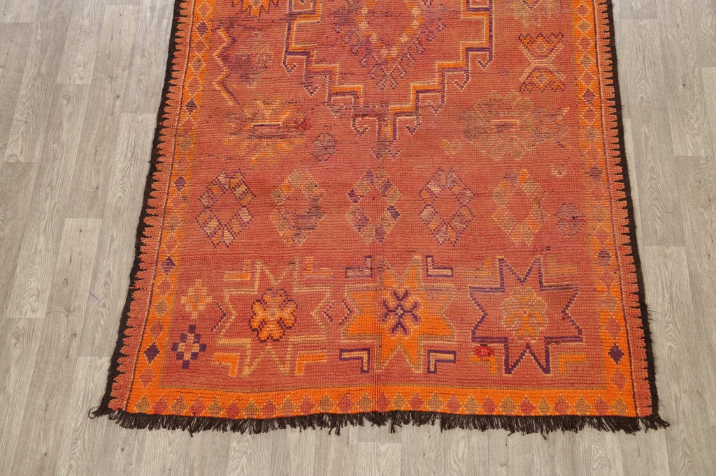 Antique Tribal Moroccan Oriental Area Rug 6x11