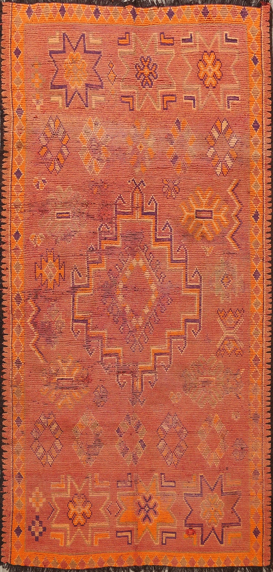 Antique Tribal Moroccan Oriental Area Rug 6x11