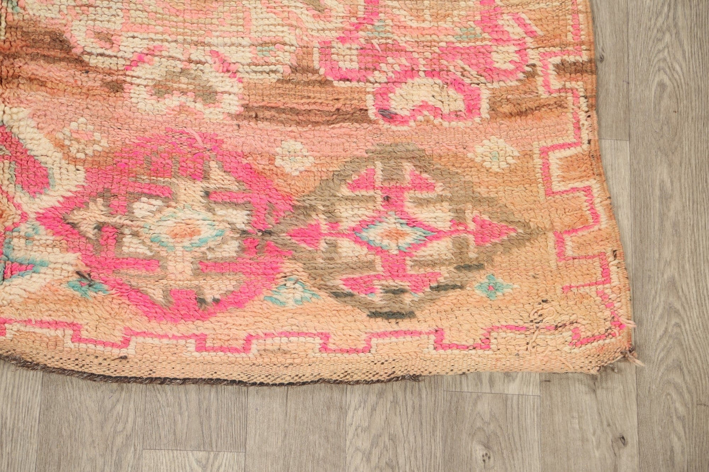 Antique Tribal Moroccan Oriental Area Rug 6x9