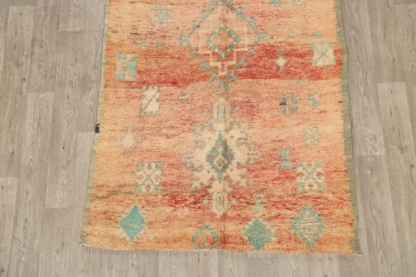 Antique Tribal Moroccan Oriental Runner Rug 4x13