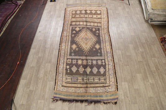 Antique Tribal Moroccan Oriental Runner Rug 5x13