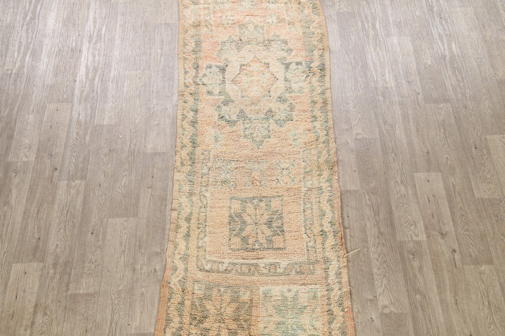 Tribal Moroccan Oriental Runner Rug 3x11