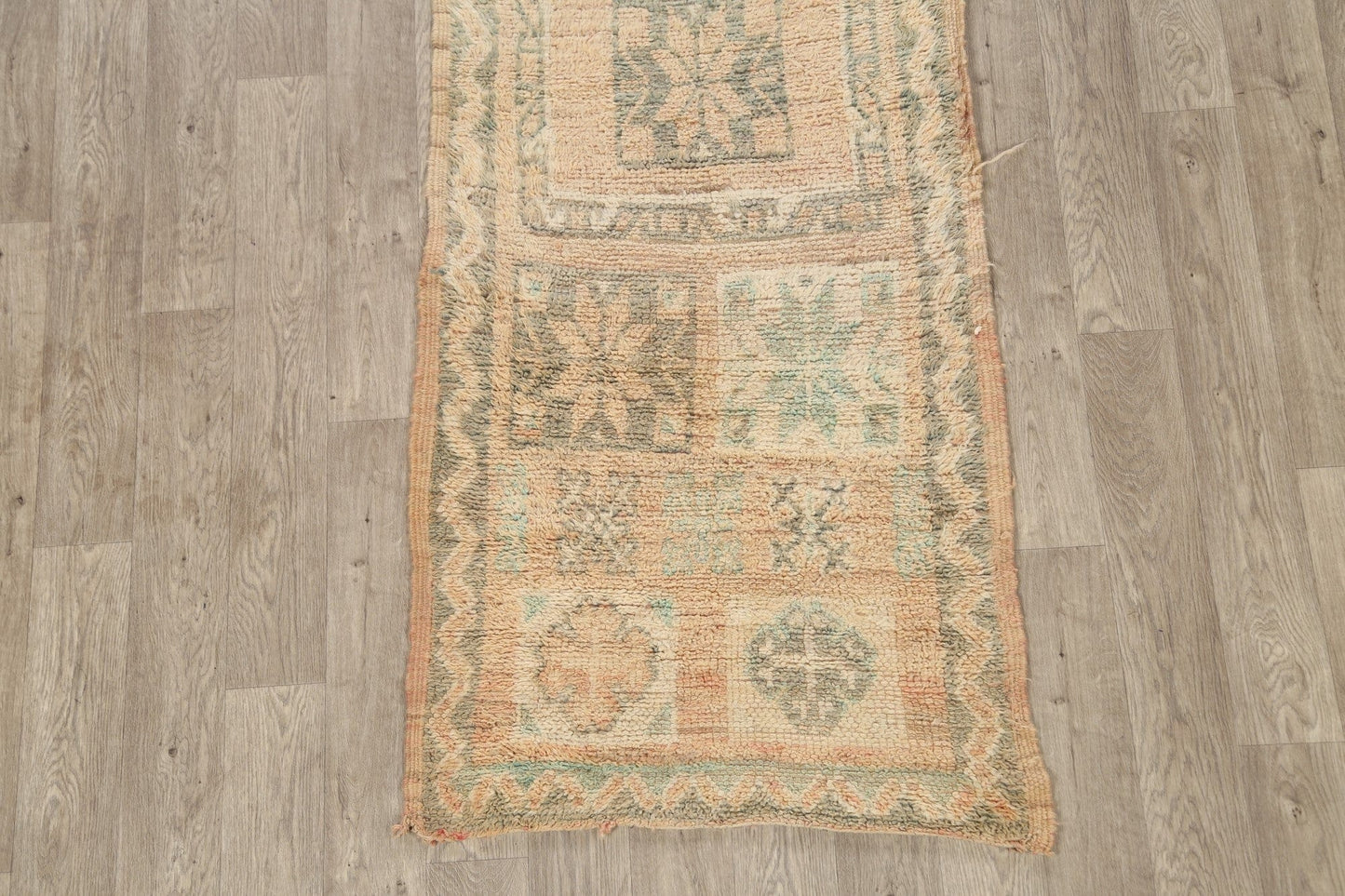 Tribal Moroccan Oriental Runner Rug 3x11