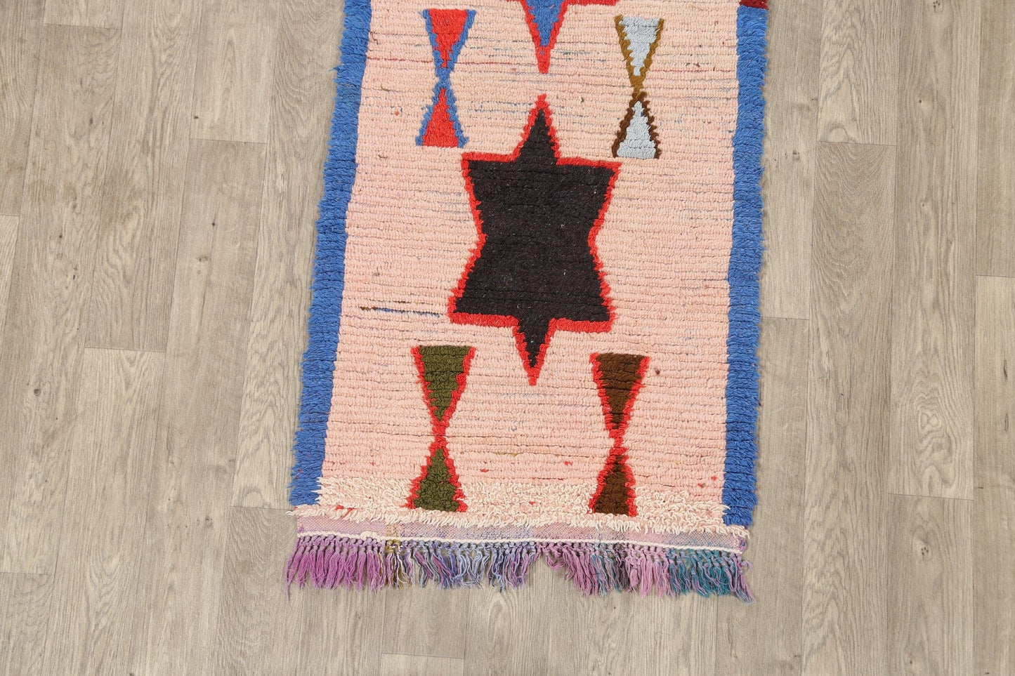 Tribal Moroccan Oriental Runner Rug 3x9