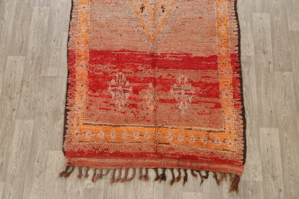 Antique Tribal Moroccan Oriental Area Rug 5x8