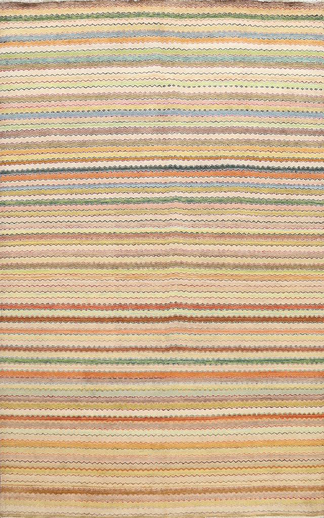 Modern Gabbeh Kashkoli Oriental Area Rug 8x10