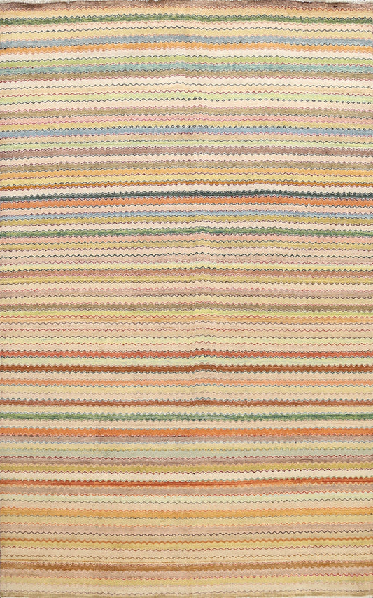 Modern Gabbeh Kashkoli Oriental Area Rug 8x10