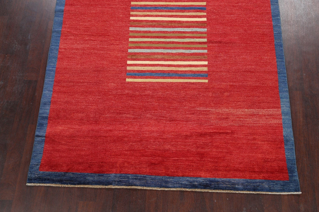 Modern Gabbeh Kashkoli Oriental Area Rug 7x8