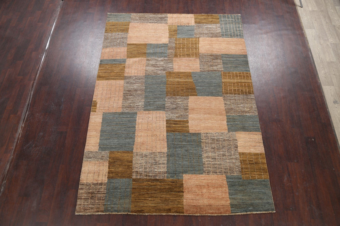 Checkered Modern Gabbeh Kashkoli Oriental Area Rug 7x9