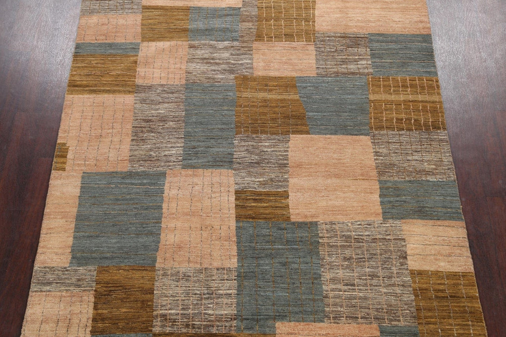 Checkered Modern Gabbeh Kashkoli Oriental Area Rug 7x9