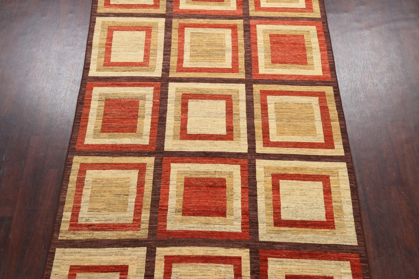 Modern Checkered Gabbeh Kashkoli Oriental Area Rug 6x11