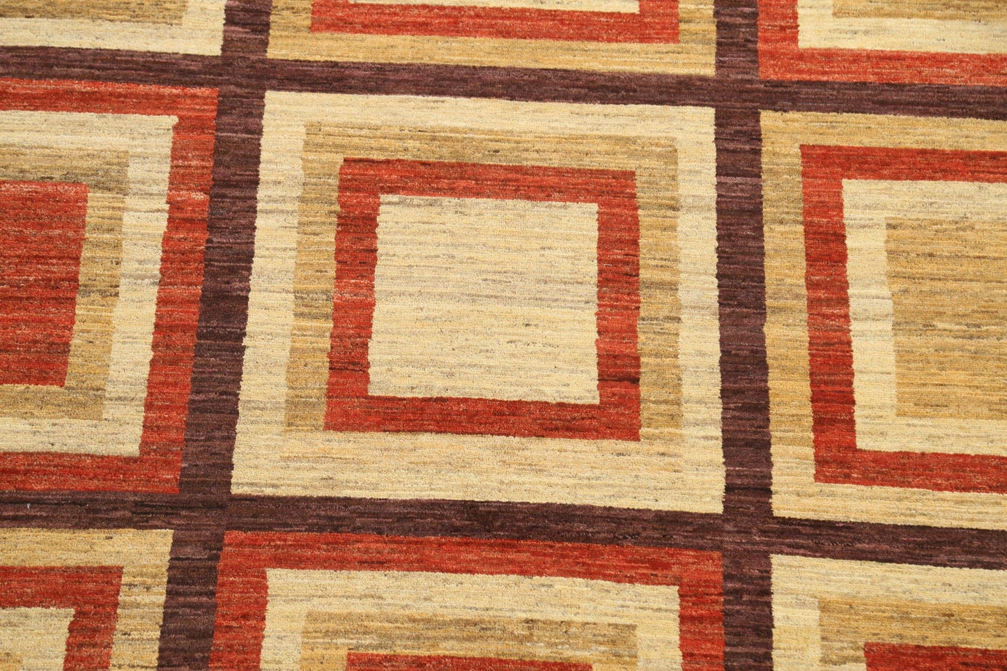 Modern Checkered Gabbeh Kashkoli Oriental Area Rug 6x11