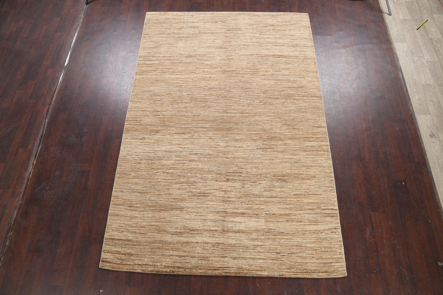 Modern Gabbeh Kashkoli Oriental Area Rug 6x10