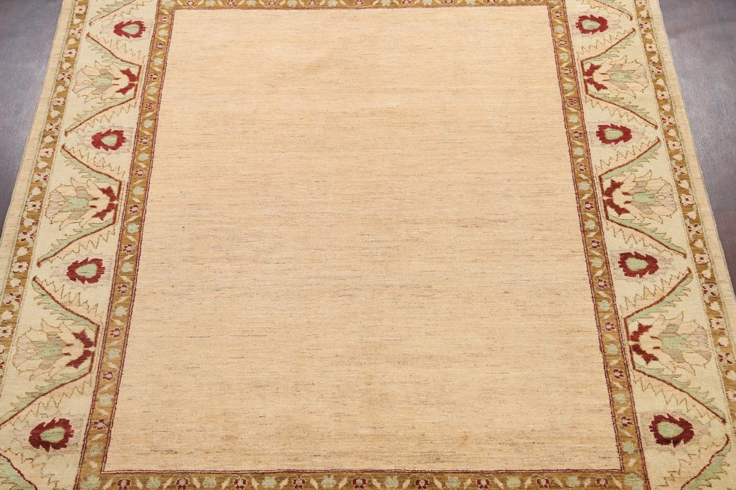 Modern Bordered Gabbeh Kashkoli Oriental Area Rug 8x10