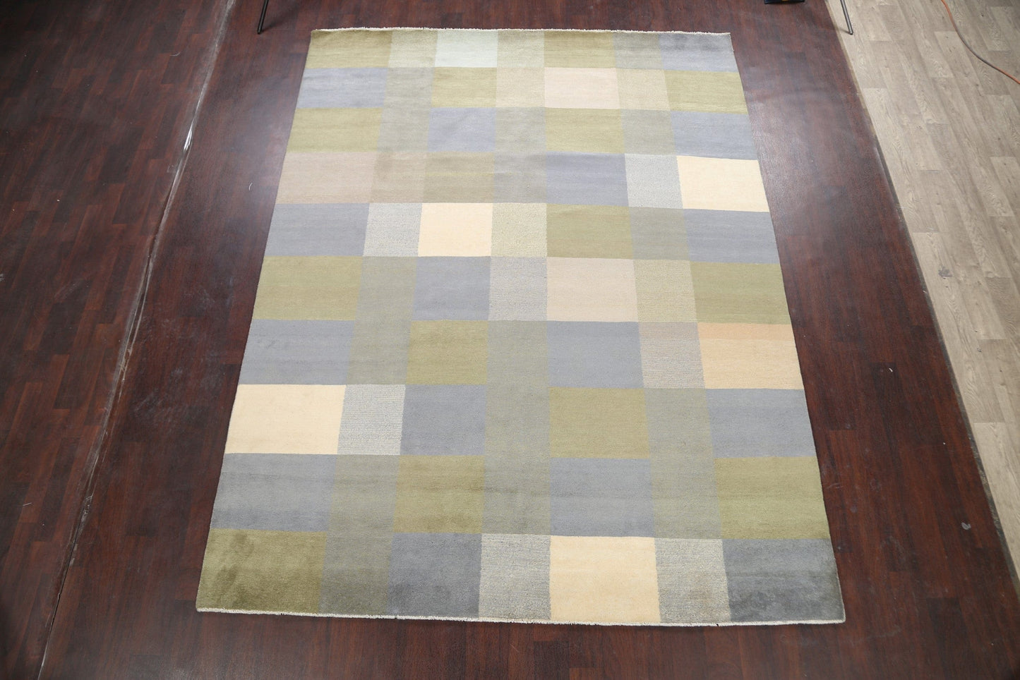 Modern Checkered Gabbeh Kashkoli Oriental Area Rug 8x10