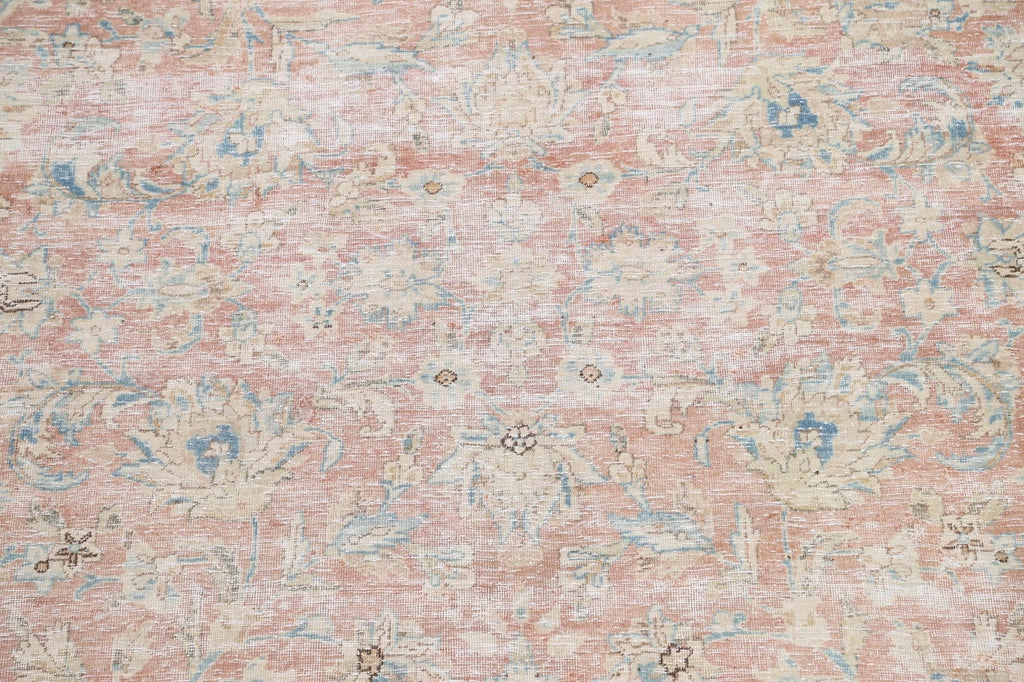 Distressed Floral Tabriz Persian Area Rug 6x9