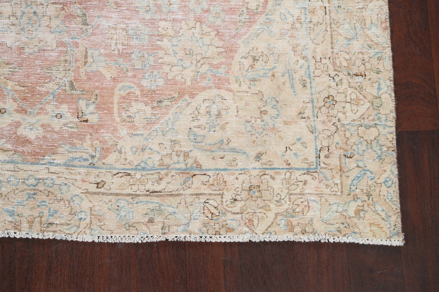 Distressed Floral Tabriz Persian Area Rug 6x9