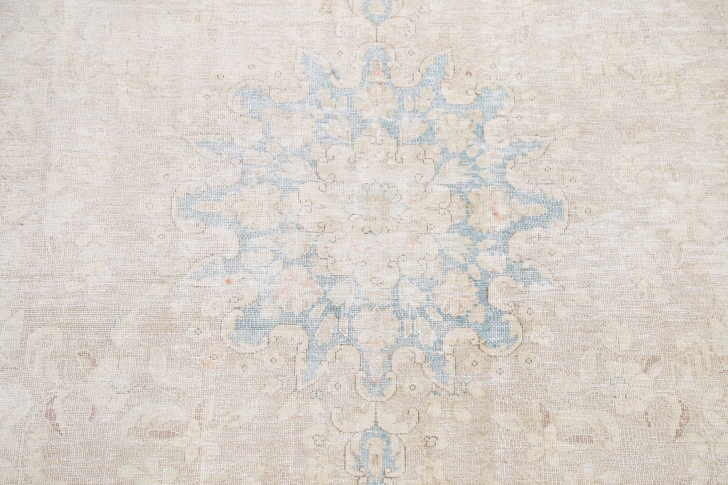 Muted Distressed Kerman Persian Area Rug 6x10