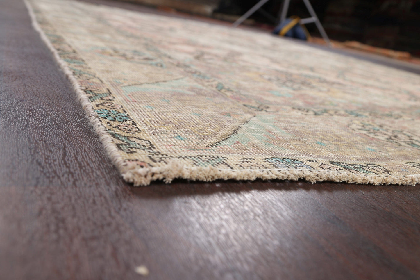 Muted Distressed Tabriz Persian Area Rug 7x9