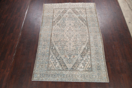 Geometric Hamedan Persian Area Rug 7x10