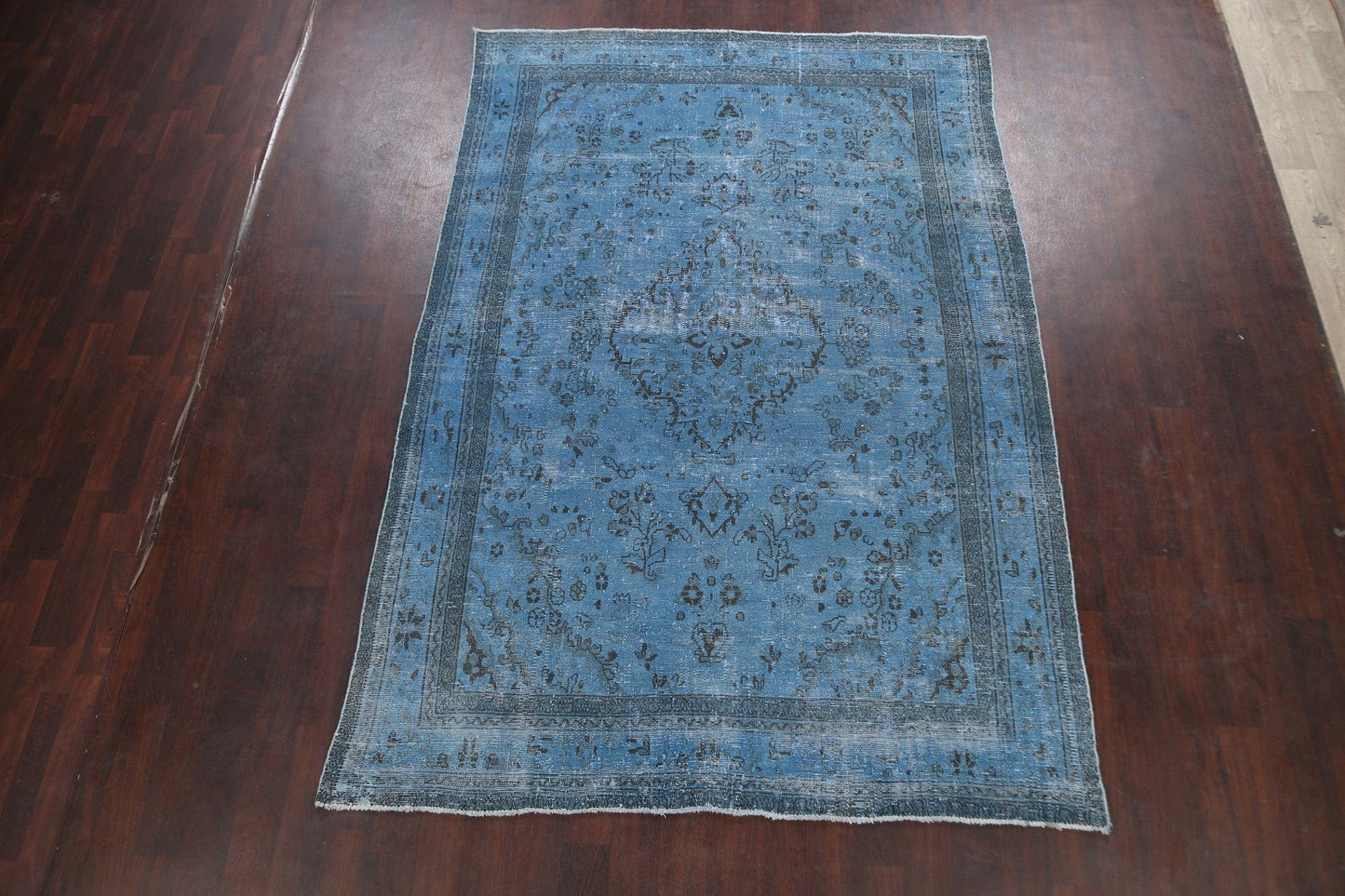 Over-dye Floral Hamedan Persian Area Rug 7x10