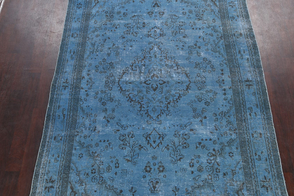 Over-dye Floral Hamedan Persian Area Rug 7x10