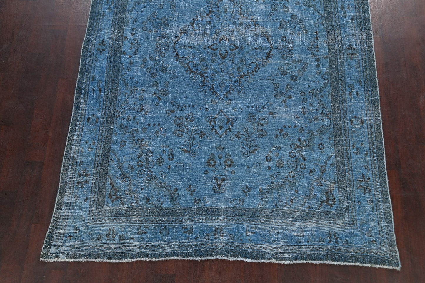 Over-dye Floral Hamedan Persian Area Rug 7x10