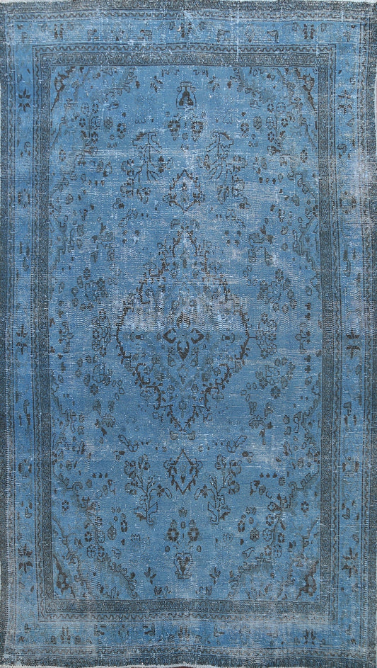 Over-dye Floral Hamedan Persian Area Rug 7x10