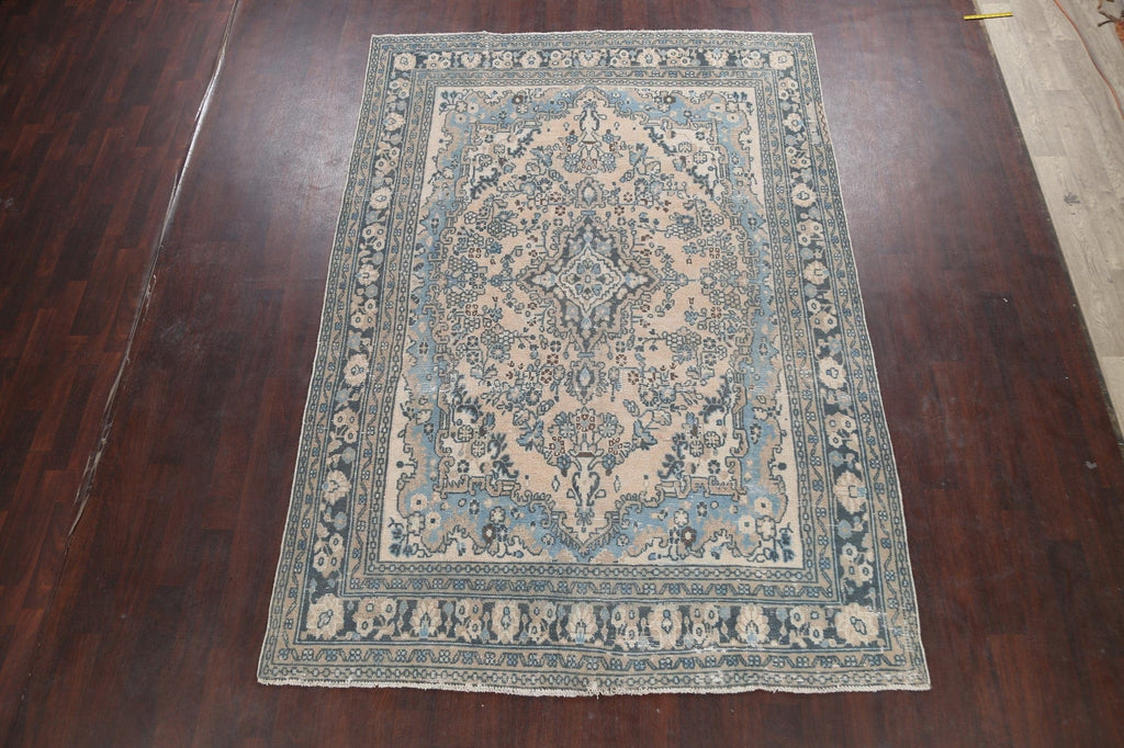 Geometric Hamedan Persian Area Rug 7x10