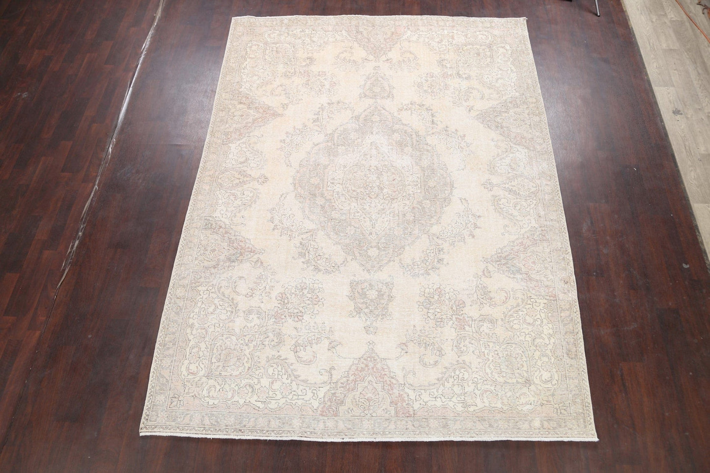 Muted Floral Tabriz Persian Area Rug 7x10