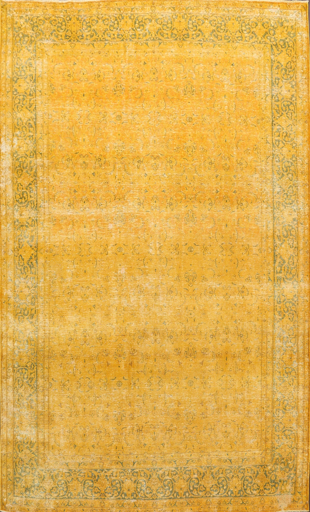 Over-dyed Floral Kerman Persian Area Rug 8x11