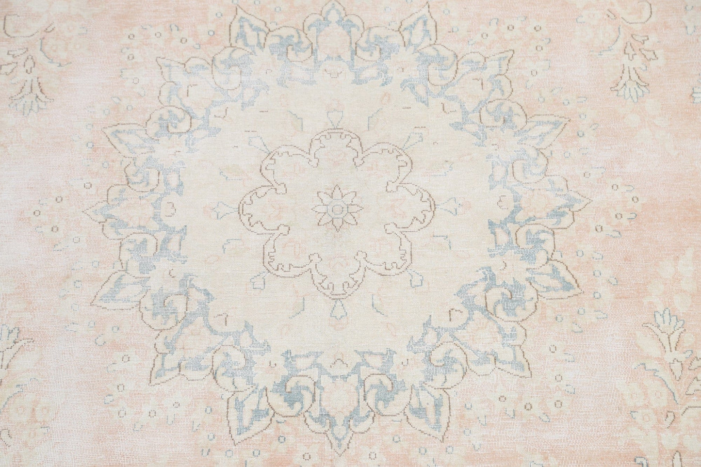 Muted Floral Kerman Persian Area Rug 7x9