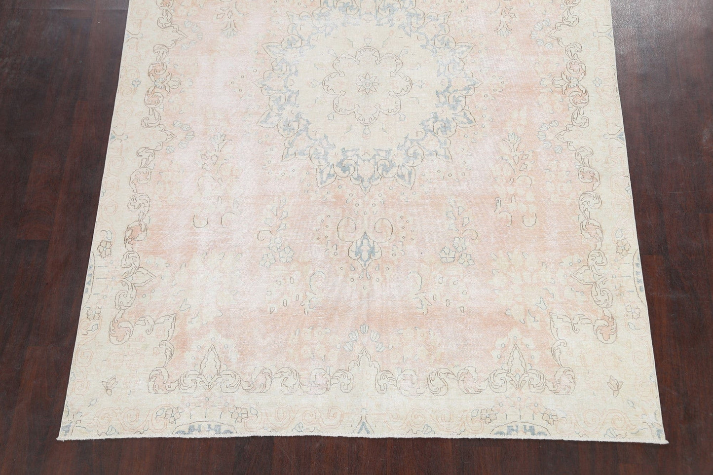 Muted Floral Kerman Persian Area Rug 7x9