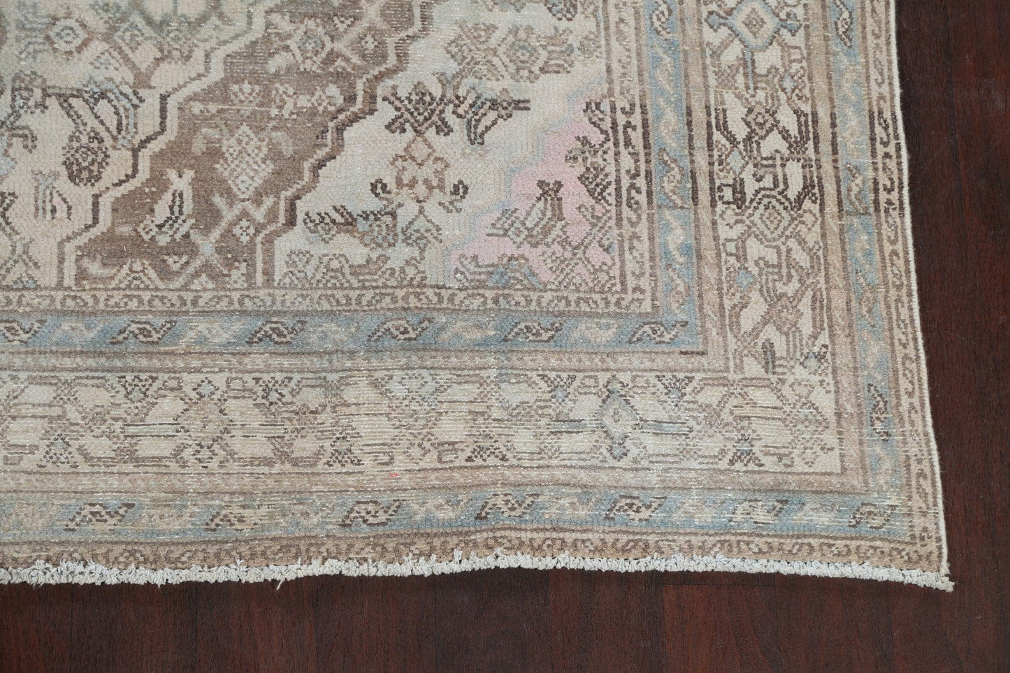 Muted Geometric Hamedan Persian Area Rug 7x10