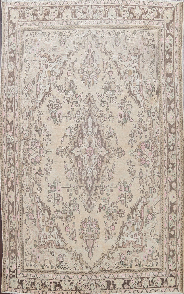 Muted Geometric Hamedan Persian Area Rug 7x10