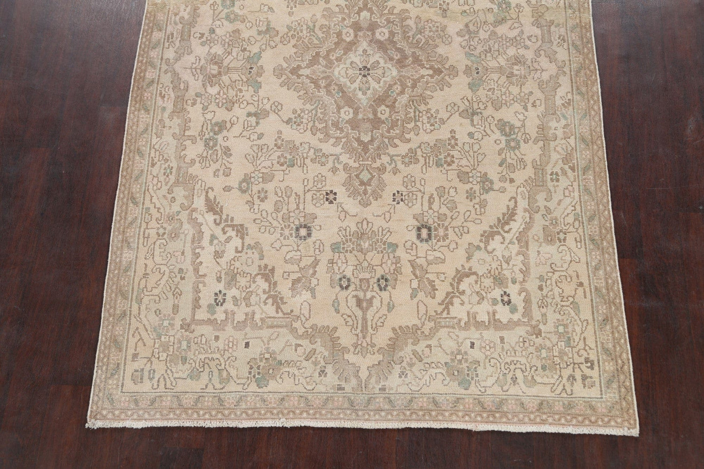 Muted Geometric Hamedan Persian Area Rug 5x9