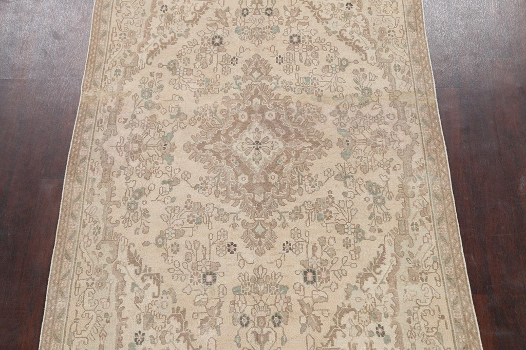 Muted Geometric Hamedan Persian Area Rug 5x9